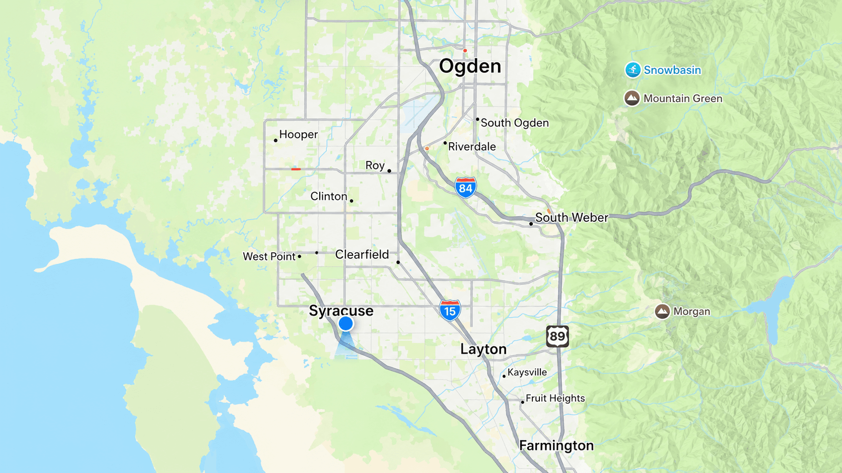 Northern Utah service area map